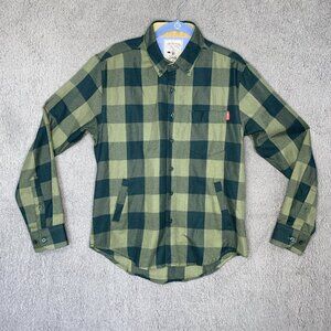Rsvlts Flannel‎ Green Men's Sz S Camping Outdoors Hiking Button Up